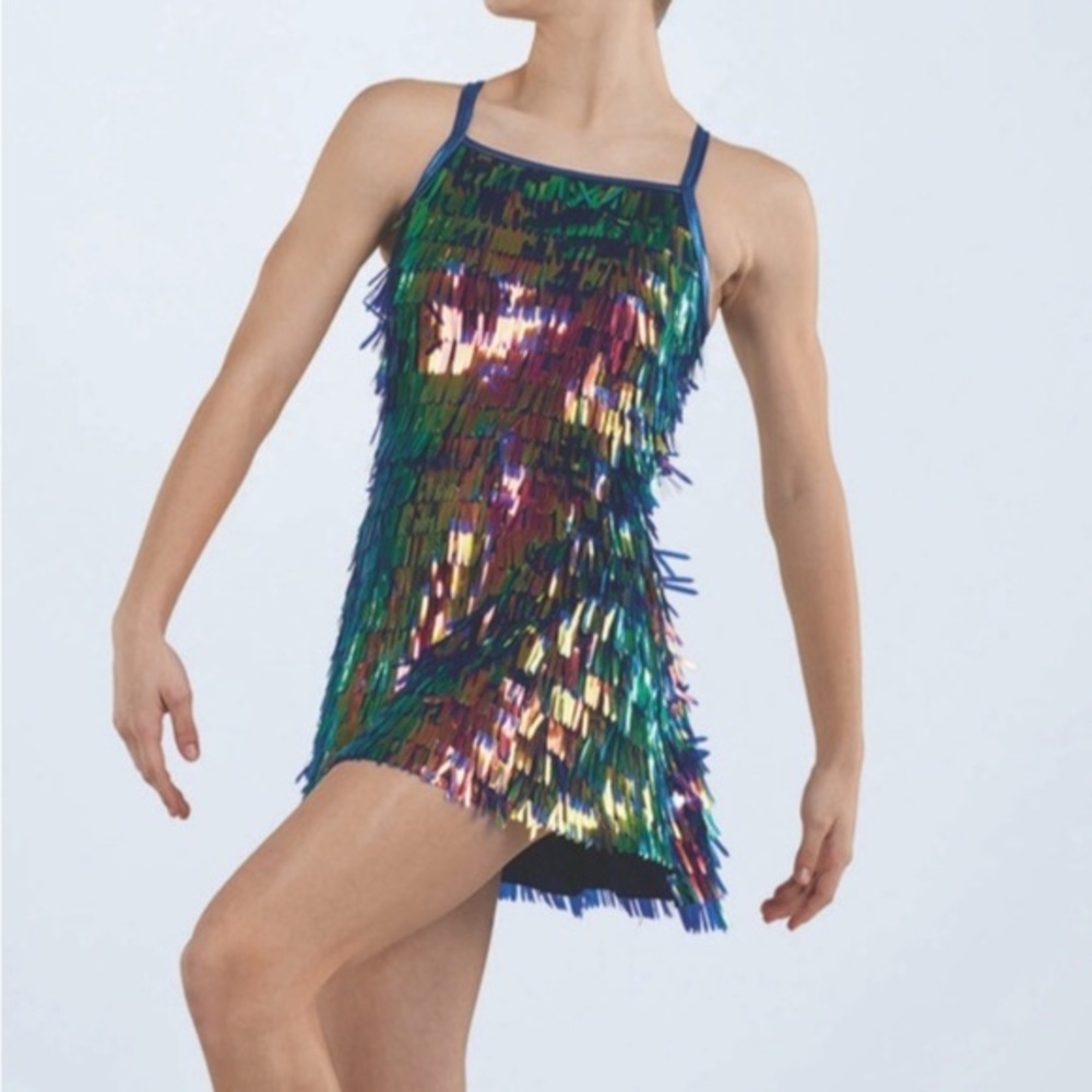 Weissman Elite Oil Slick Teardrop Sequin Dress Adult Medium Costume ‘Houdini’